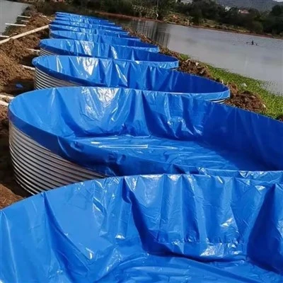 בריכת דגים PVC כחולה עמידה למים